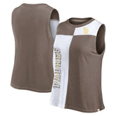 San Diego Padres Fanatics Women's Color-Block Tank Top - Brown/White Tanks