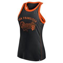 San Francisco Giants Fanatics Women's Tailsweep Fashion Racerback Rhinestone Tank Top - Black Tanks