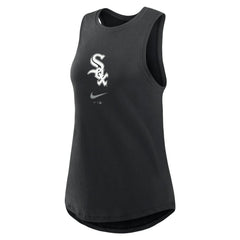 Chicago White Sox Nike Women's Legacy Icon High Neck Dri-FIT Tank Top - Black Tanks