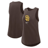 San Diego Padres Nike Women's Legacy Icon High Neck Dri-FIT Tank Top - Brown Tanks