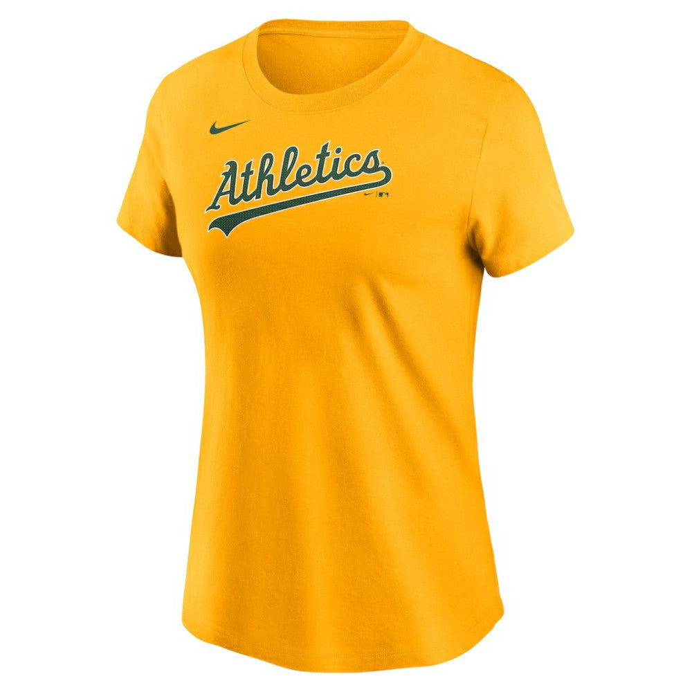 Athletics Nike Women's Wordmark T-Shirt - Gold T-shirts