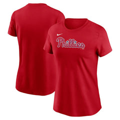 Philadelphia Phillies Nike Women's Wordmark T-Shirt - Red T-shirts