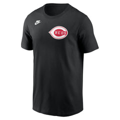 Cincinnati Reds Nike Cooperstown Collection Wordmark T-Shirt - Black T-shirts