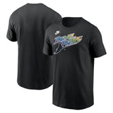 Tampa Bay Rays Nike Cooperstown Collection Wordmark T-Shirt - Black T-shirts