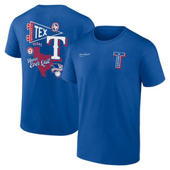 Texas Rangers Fanatics Split Zone T-Shirt - Royal T-shirts