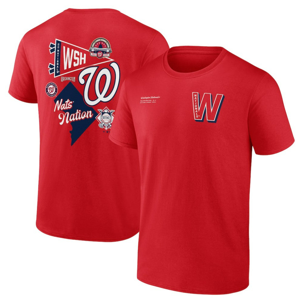 Washington Nationals Fanatics Split Zone T-Shirt - Red T-shirts