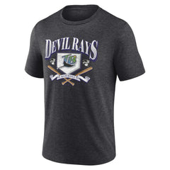 Tampa Bay Rays Fanatics Home Team Tri-Blend T-Shirt - Heather Charcoal T-shirts