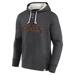 Fanatics San Francisco Giants Black Plan for Adversity Henley Fleece Pullover Hoodie Hoodies