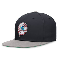New York Yankees Nike Rewind Cooperstown True Performance Fitted Hat - Navy/Gray Hats