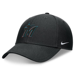 Miami Marlins Nike Club Performance Adjustable Hat - Black Hats