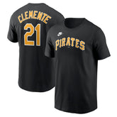 Roberto Clemente Pittsburgh Pirates Nike Fuse Name & Number T-Shirt - Black T-shirts