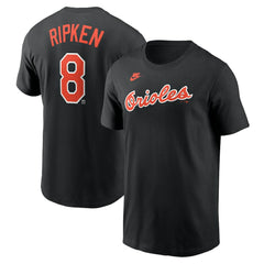Cal Ripken Jr. Baltimore Orioles Nike Fuse Name & Number T-Shirt - Black T-shirts