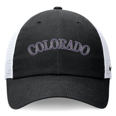 Colorado Rockies Nike Wordmark Adjustable Trucker Hat - Black Hats