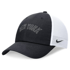 New York Yankees Nike Wordmark Adjustable Trucker Hat - Navy Hats