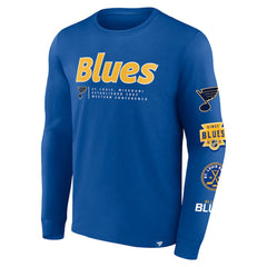 NHL St. Louis Blues Fanatics Strike the Goal Long Sleeve T-Shirt - Blue