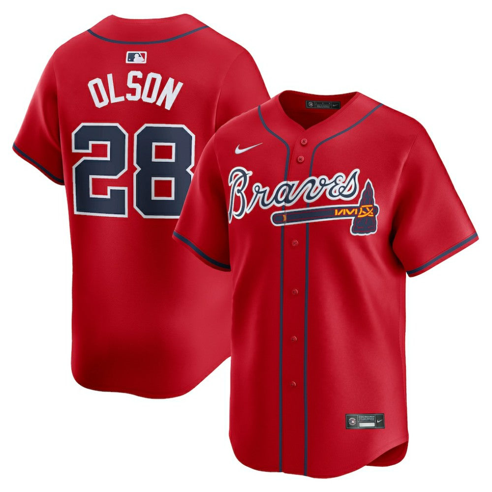 MLB Matt Olson Atlanta Braves Nike Alternate Limited Player Jersey?¨C Red