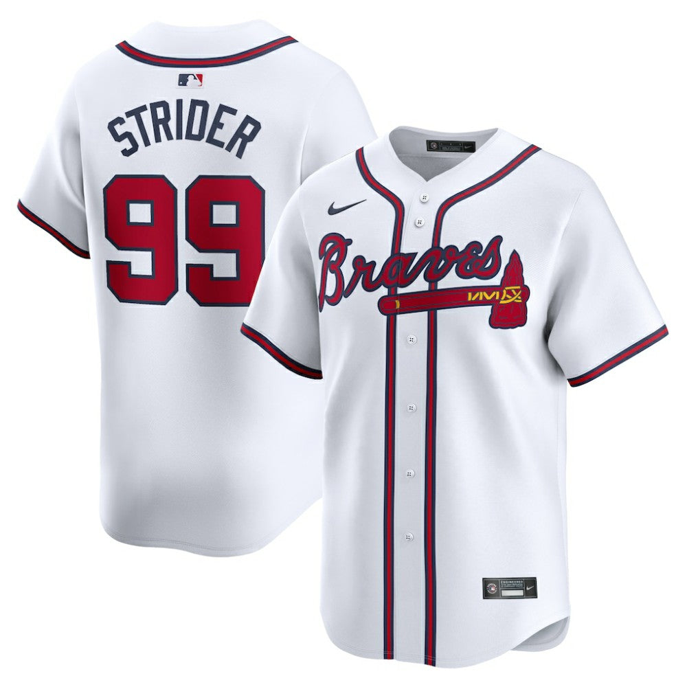 MLB Spencer Strider Atlanta Braves Nike Home Limited Player Jersey - White