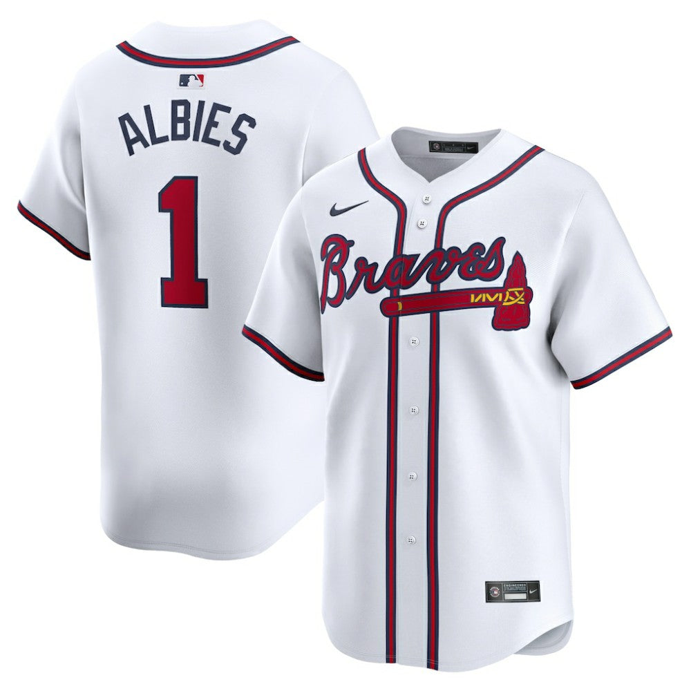 MLB Ozzie Albies Atlanta Braves Nike Home Limited Player Jersey - White