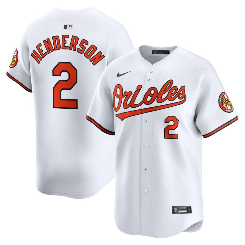 MLB Gunnar Henderson Baltimore Orioles Nike Home Limited Player Jersey - White