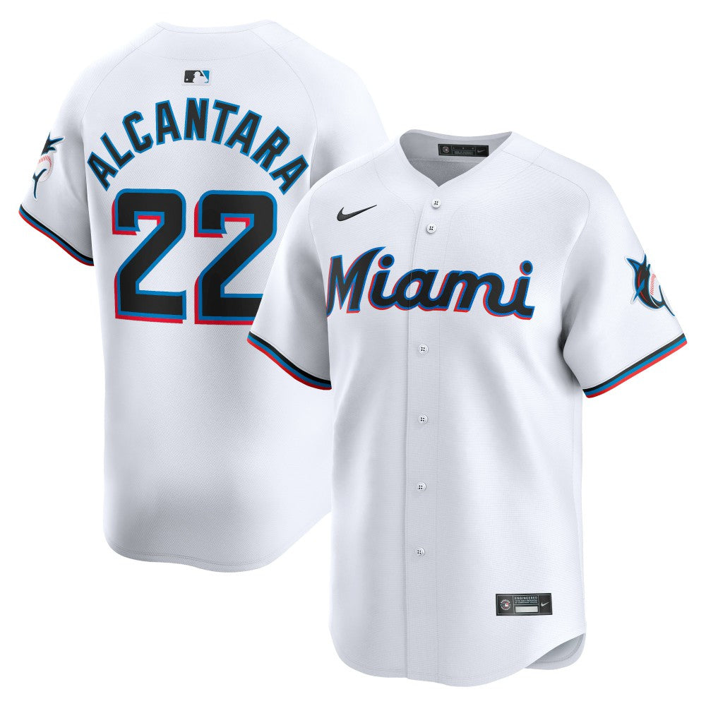 Sandy Alcantara Miami Marlins Nike Home Limited Player Jersey - White Jerseys
