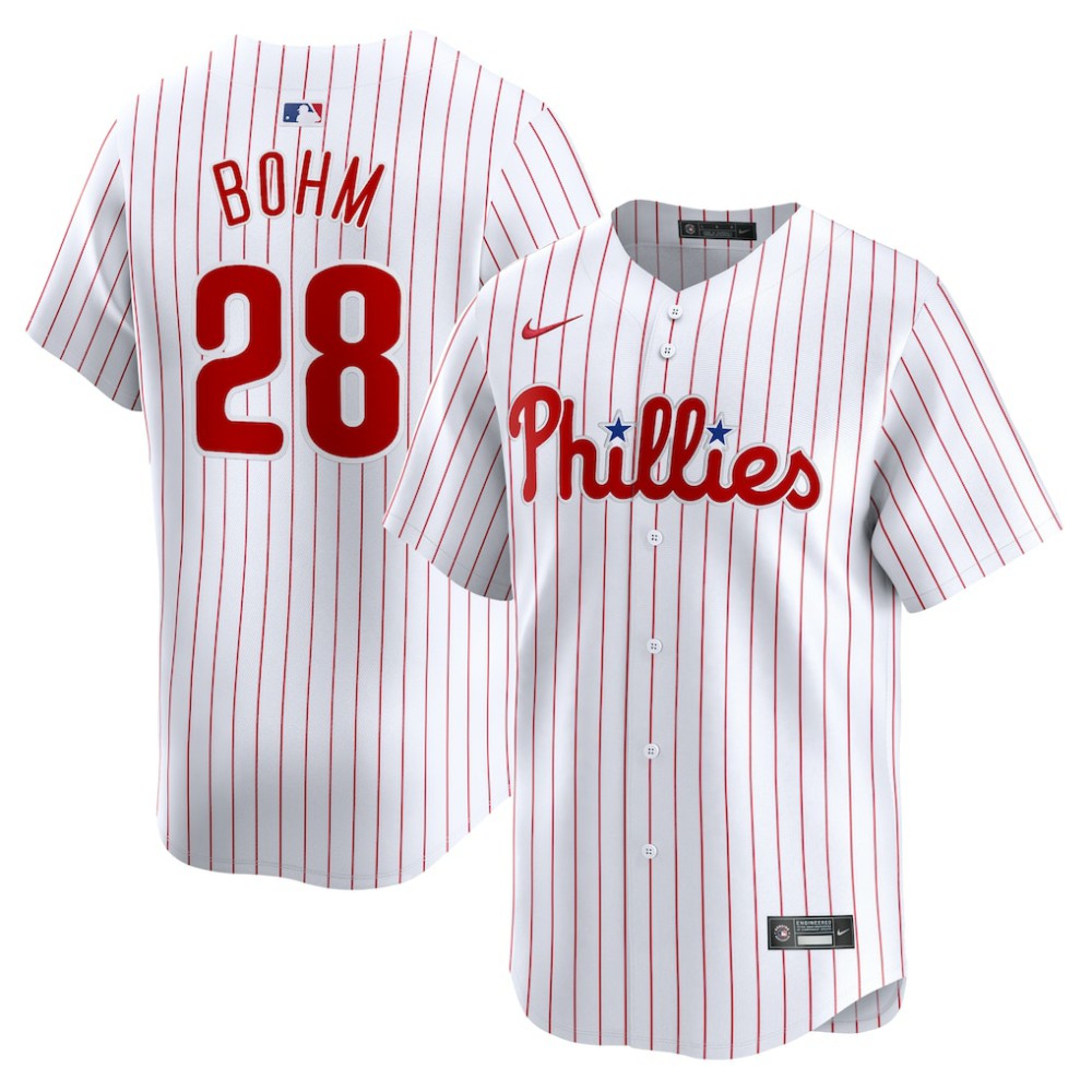 MLB Alec Bohm Philadelphia Phillies Nike Home Limited Player Jersey - White