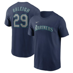Cal Raleigh Seattle Mariners Nike Fuse Name & Number T-Shirt - Navy T-shirts