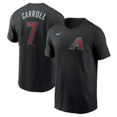 Corbin Carroll Arizona Diamondbacks Nike Fuse Name & Number T-Shirt - Black T-shirts