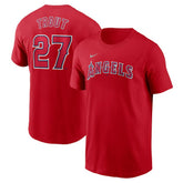 Mike Trout Los Angeles Angels Nike Fuse Name & Number T-Shirt - Red T-shirts