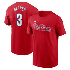 Bryce Harper Philadelphia Phillies Nike Fuse Name & Number T-Shirt - Red T-shirts