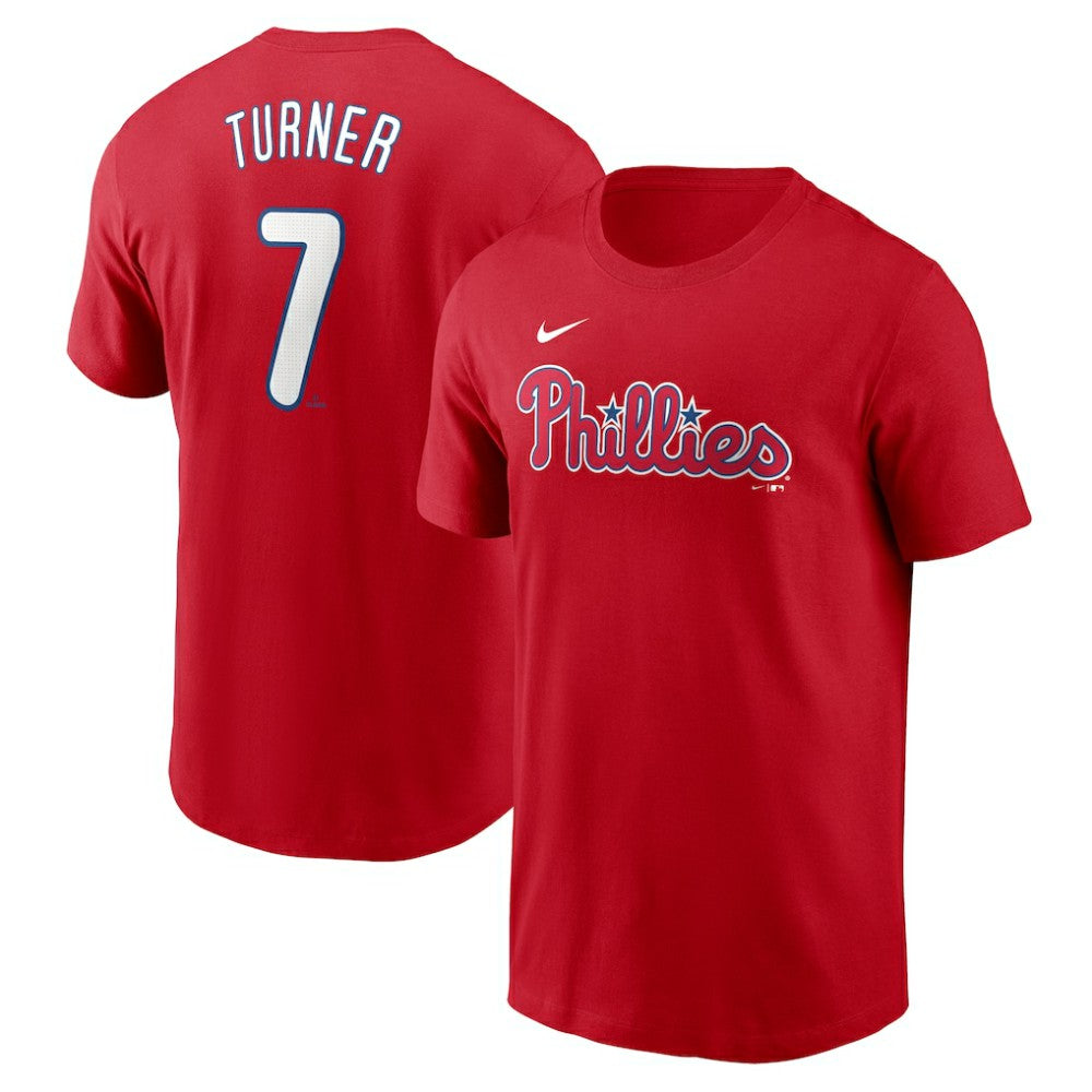 Trea Turner Philadelphia Phillies Nike Fuse Name & Number T-Shirt - Red T-shirts