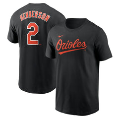 Gunnar Henderson Baltimore Orioles Nike Fuse Name & Number T-Shirt - Black T-shirts