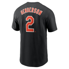 Gunnar Henderson Baltimore Orioles Nike Fuse Name & Number T-Shirt - Black T-shirts
