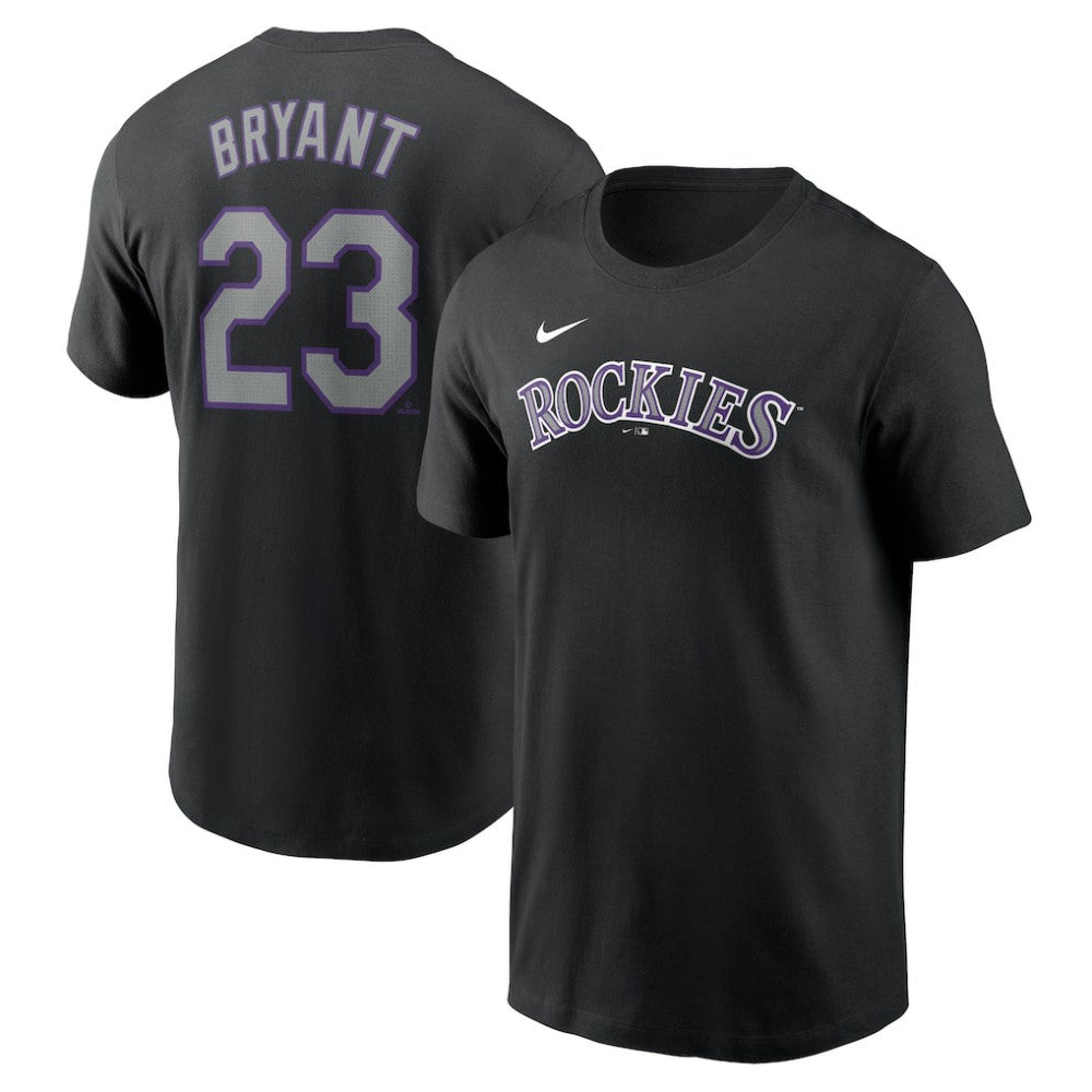 Kris Bryant Colorado Rockies Nike Fuse Name & Number T-Shirt - Black T-shirts