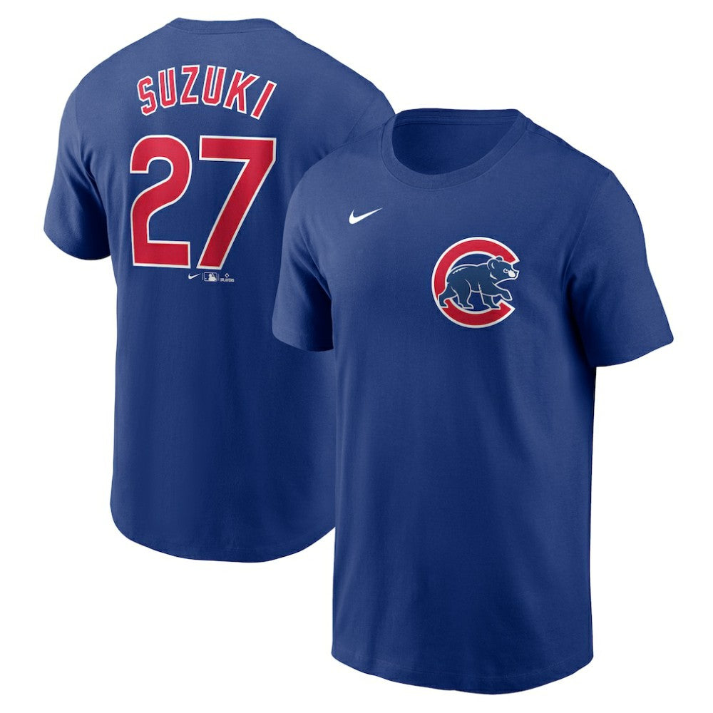 Seiya Suzuki Chicago Cubs Nike Fuse Name & Number T-Shirt - Royal T-shirts