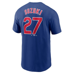 Seiya Suzuki Chicago Cubs Nike Fuse Name & Number T-Shirt - Royal T-shirts