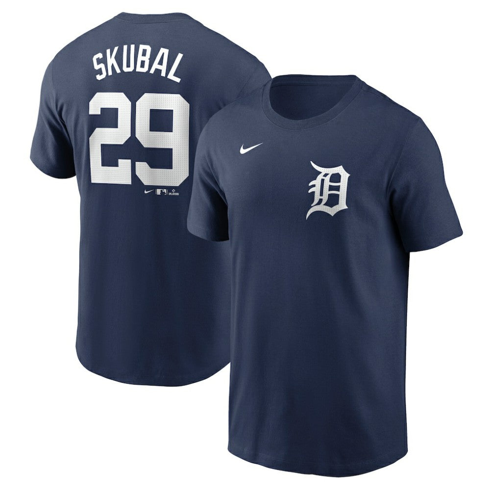 Tarik Skubal Detroit Tigers Nike Fuse Name & Number T-Shirt - Navy T-shirts