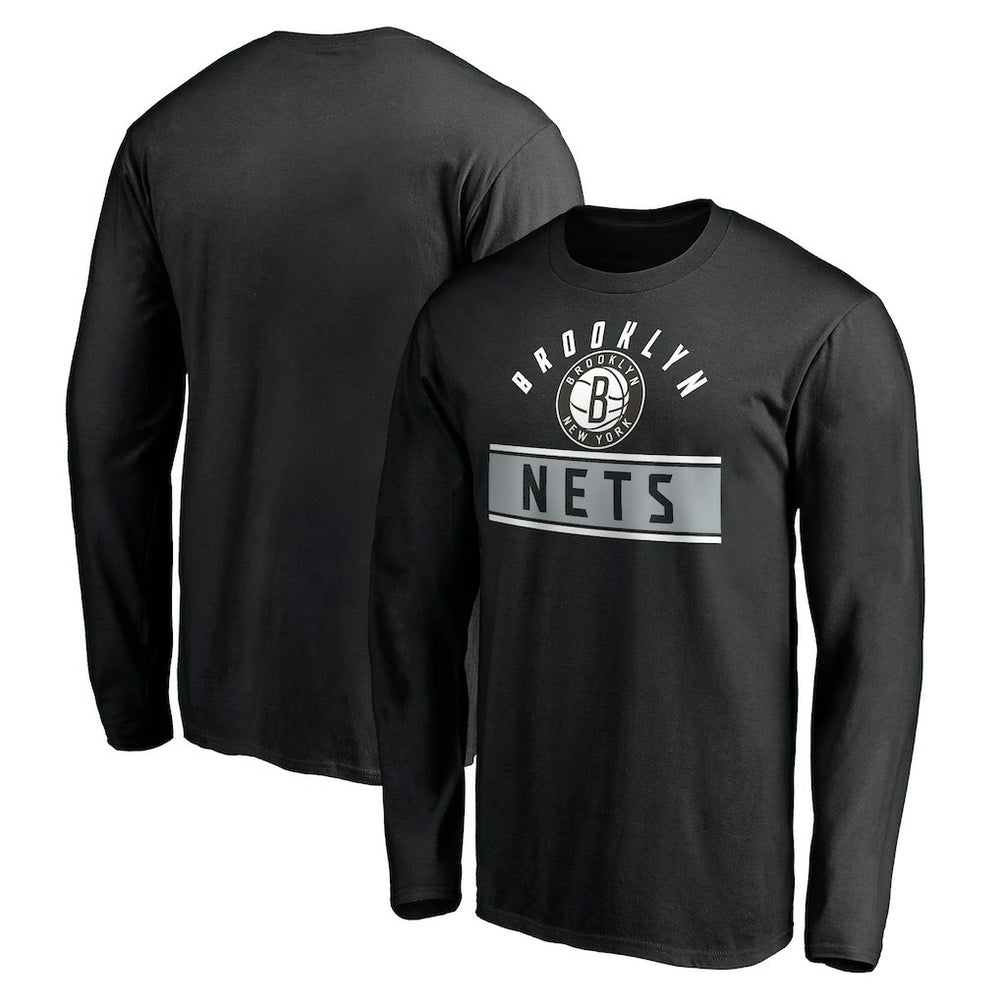 Brooklyn Nets Team Arch Knockout Long Sleeve T-Shirt Black
