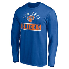 New York Knicks Team Arch Knockout Long Sleeve T-Shirt Blue