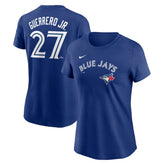 Vladimir Guerrero Jr. Toronto Blue Jays Nike Women's Cooperstown Collection Fuse Name & Number T-Shirt - Royal T-shirts