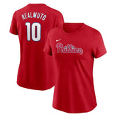 J.T. Realmuto Philadelphia Phillies Nike Women's Cooperstown Collection Fuse Name & Number T-Shirt - Red T-shirts