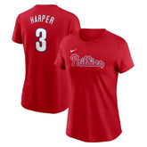 Bryce Harper Philadelphia Phillies Nike Women's Cooperstown Collection Fuse Name & Number T-Shirt - Red T-shirts