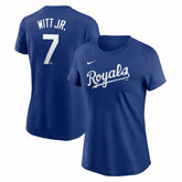 Bobby Witt Jr. Kansas City Royals Nike Women's Cooperstown Collection Fuse Name & Number T-Shirt - Royal T-shirts