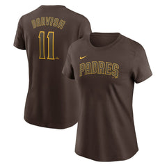 Yu Darvish San Diego Padres Nike Women's Cooperstown Collection Fuse Name & Number T-Shirt - Brown T-shirts
