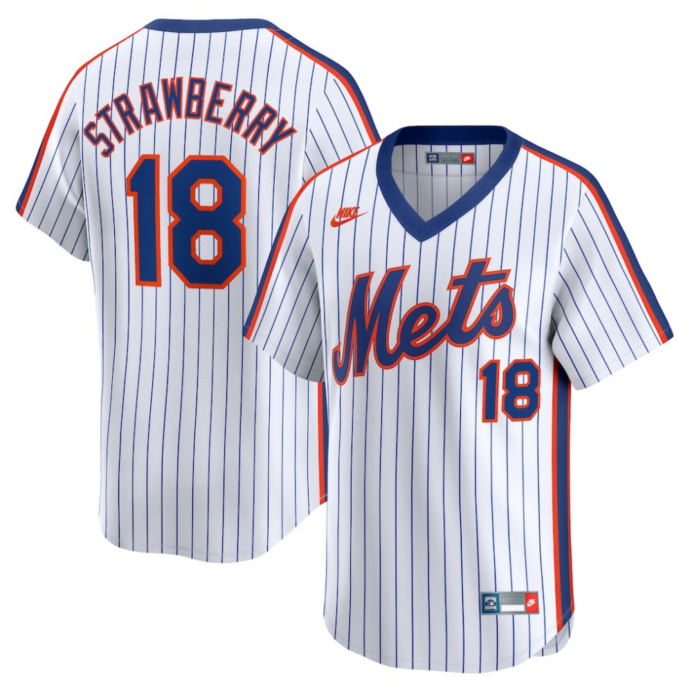 MLB Darryl Strawberry New York Mets Nike Throwback Cooperstown Limited Jersey - Navy