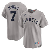 MLB Mickey Mantle New York Yankees Nike Throwback Cooperstown Collection Limited Jersey - Gray