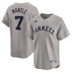 MLB Mickey Mantle New York Yankees Nike Throwback Cooperstown Collection Limited Jersey - Gray