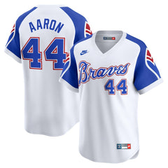 MLB Hank Aaron Atlanta Braves Nike Throwback Cooperstown Limited Jersey - White