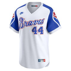 MLB Hank Aaron Atlanta Braves Nike Throwback Cooperstown Limited Jersey - White