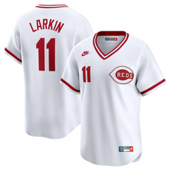 Barry Larkin Cincinnati Reds Nike Throwback Cooperstown Limited Jersey - White Jerseys