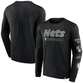 Brooklyn Nets Baseline Long Sleeve T-Shirt Black